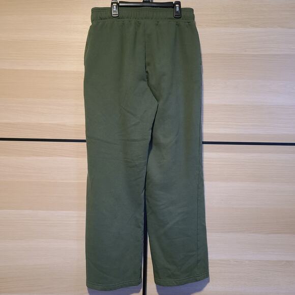 Juicy Culture Womens Army Green Track Pants Size Medium Wide Leg Sweatpants Y2K - Picture 2 of 10